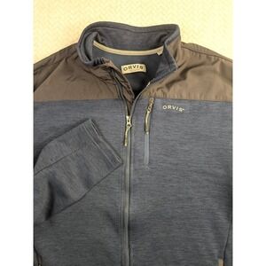 Orvis Classic Collection Full Zip Jacket Mens XL Blue Lightweight Coat